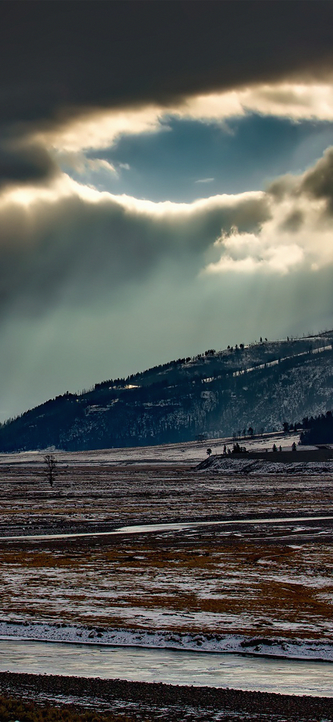 Sky Cloud Mountain Dark Winter Nature Wallpaper