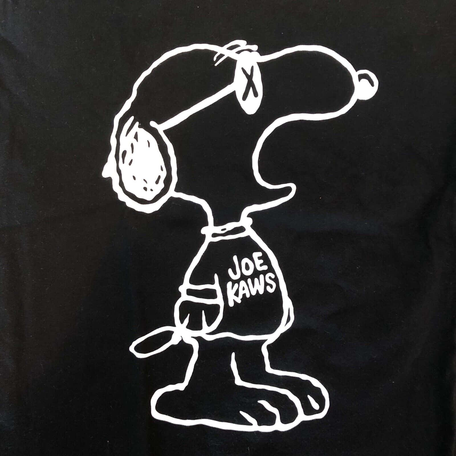 Download KAWS x Snoopy: Artistic Blend of Pop Culture Icon Wallpaper