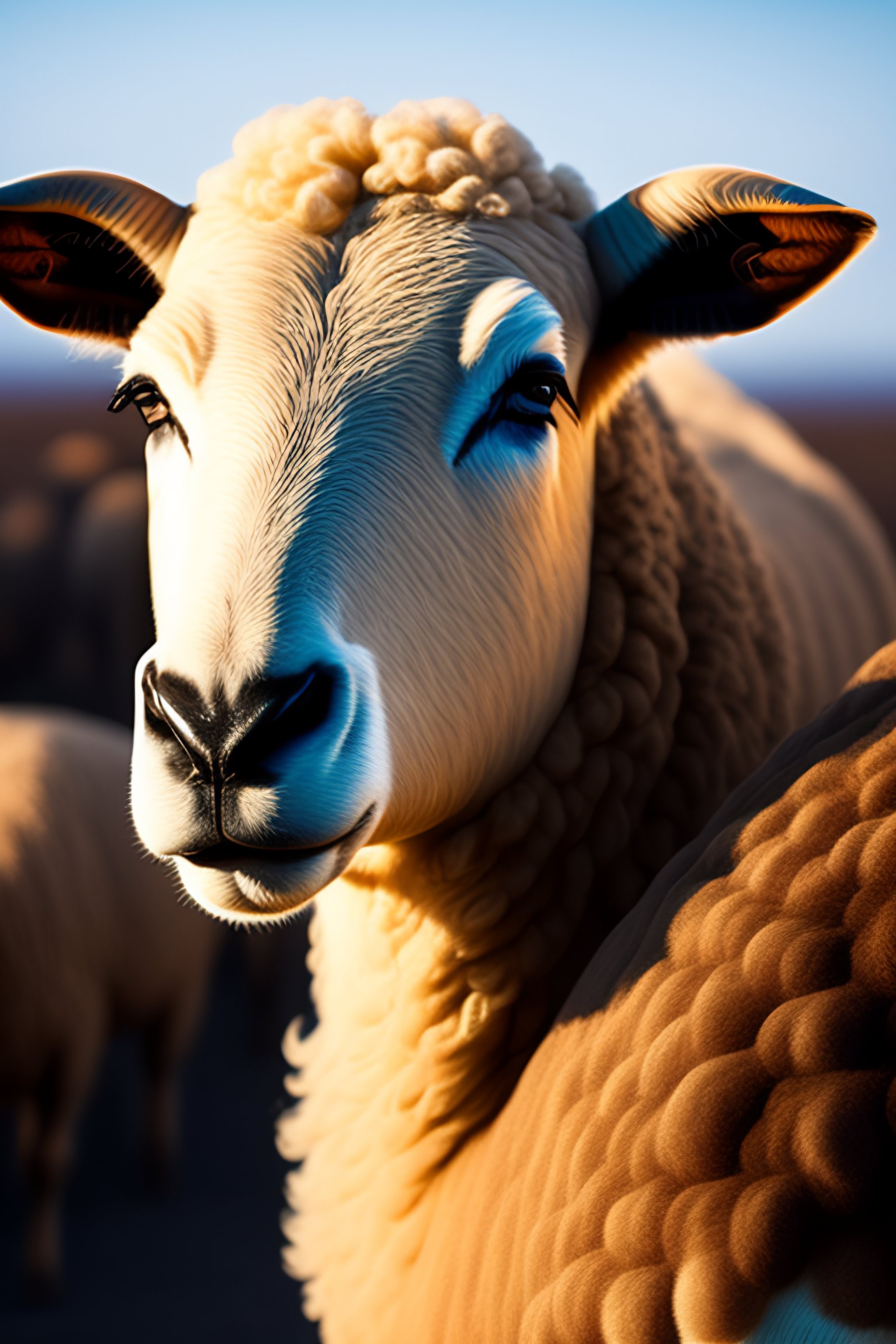 Human sheep head, photography, hyper realistic 4k HD