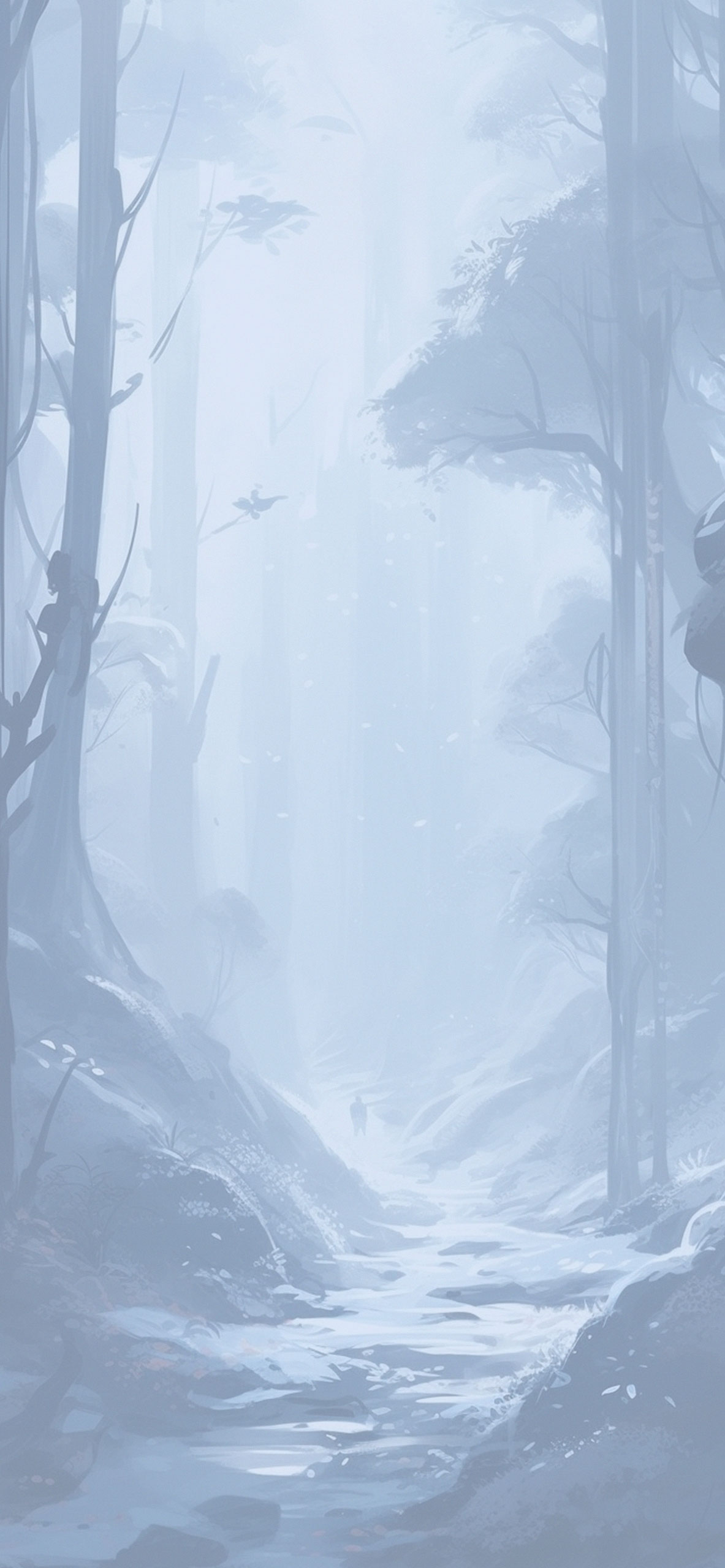 Snow Covered Forest Anime Wallpaper Winter Wallpaper