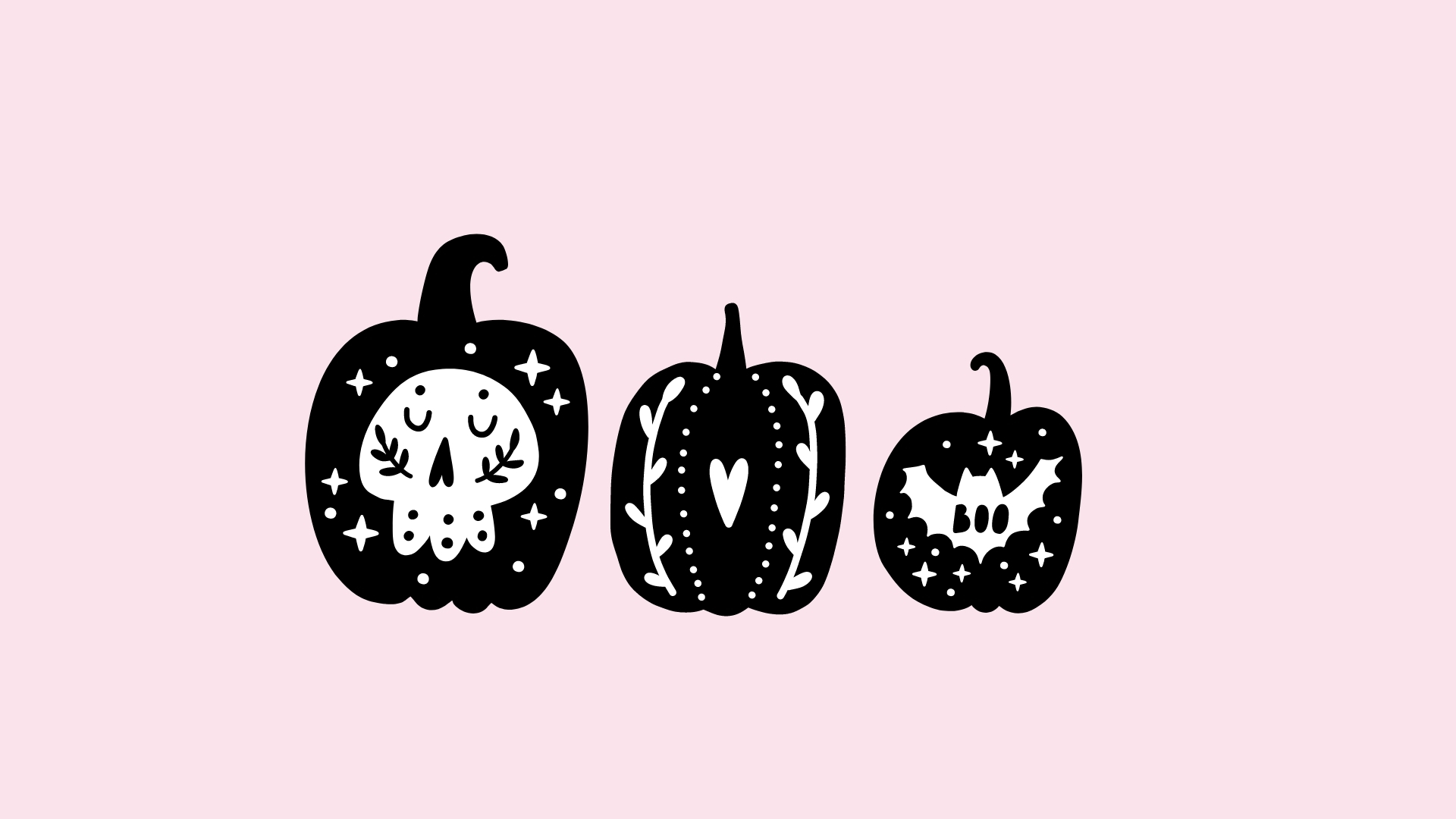 Vintage Halloween Skull Pumpkins And Crows Wall Art