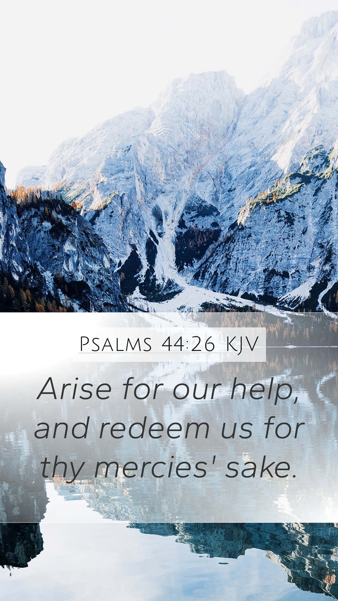 Download Girly Bible Verse In The Icey Mountains Wallpaper