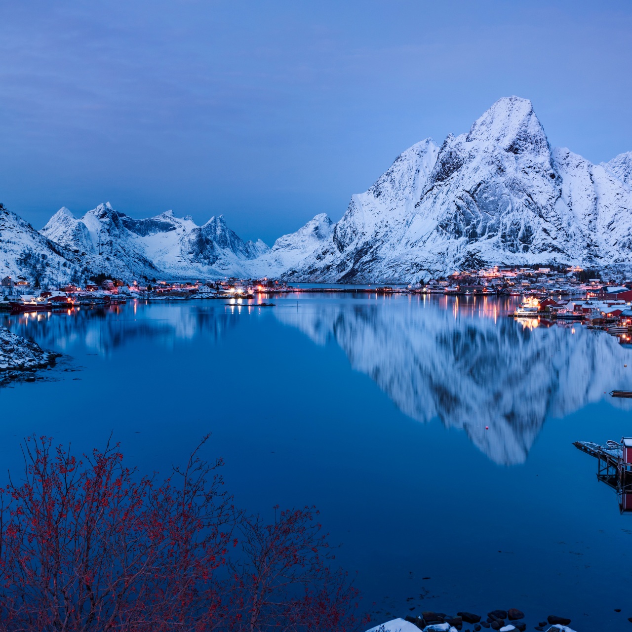 Mountains Houses Winter 4k Wallpaper 4K
