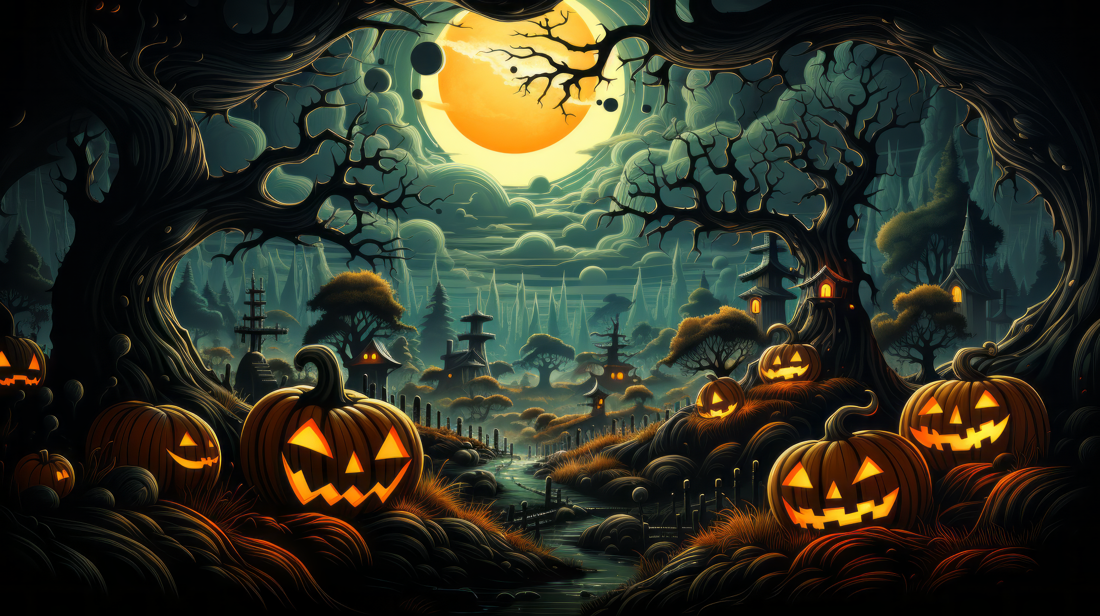 Spooky Halloween Night HD Wallpaper