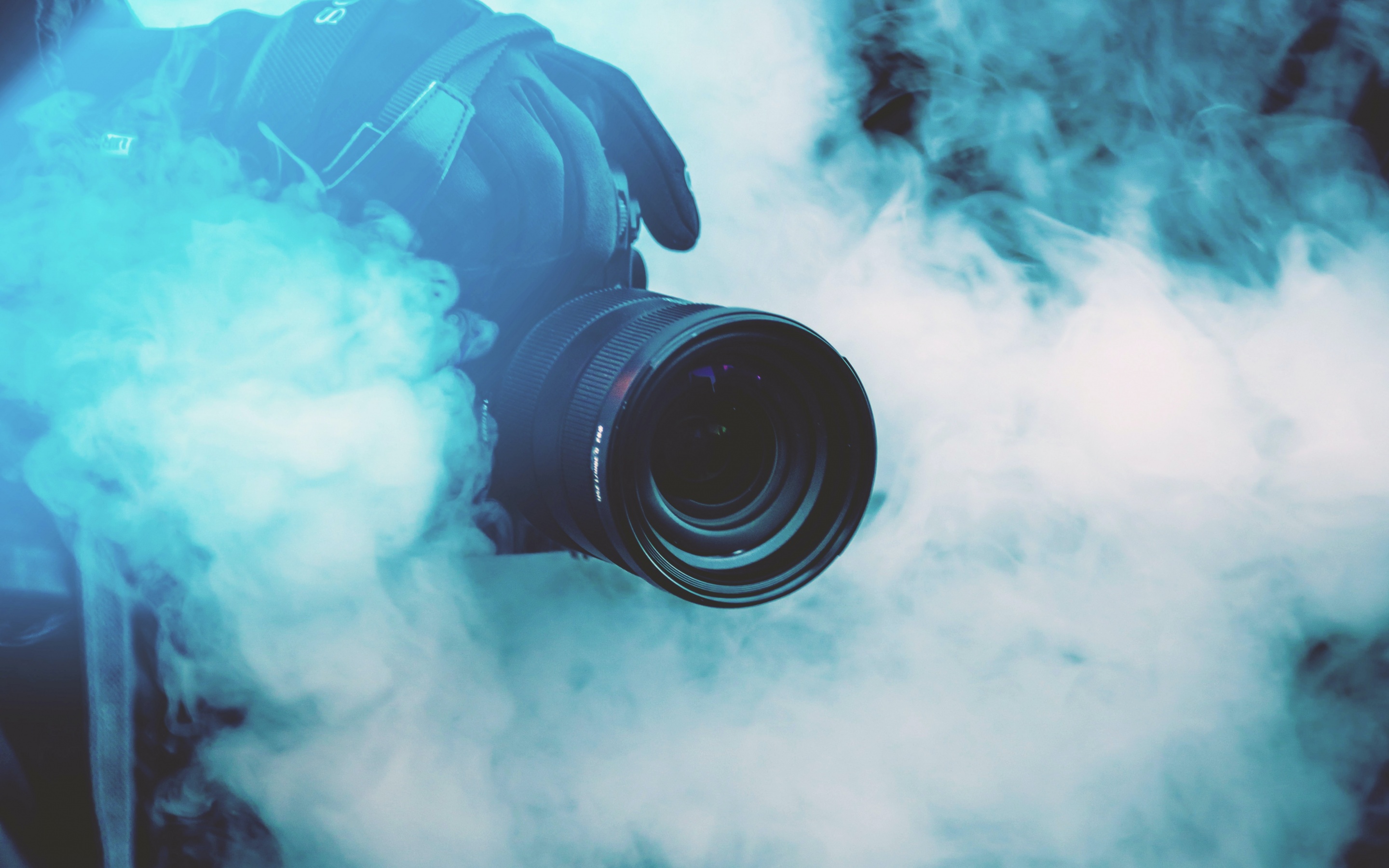 DSLR Camera Wallpaper 4K, Zoom Lens, Fog, 5K
