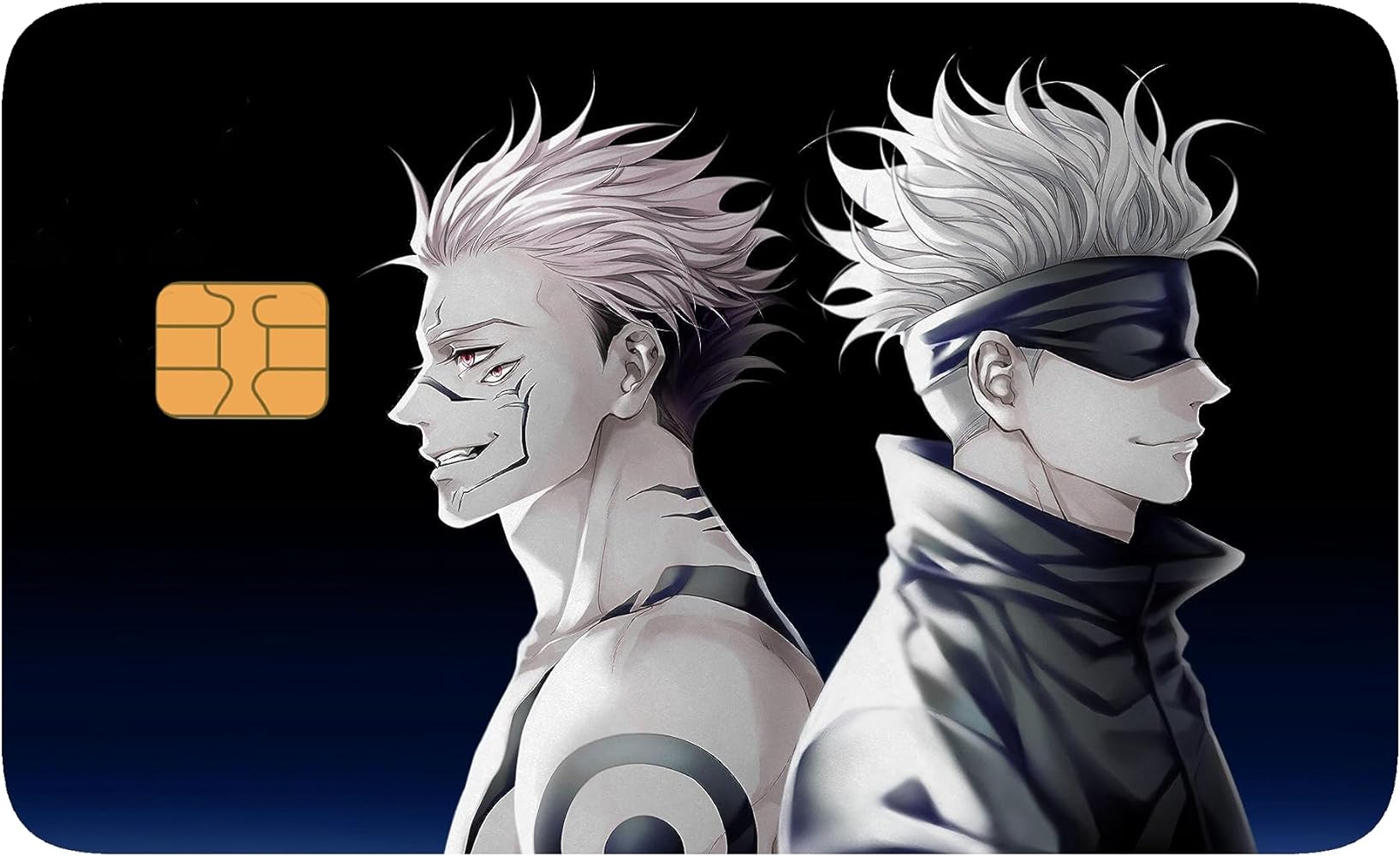 WeebNation Gojo & Sukuna Kaisen Anime Card Sticker For Debit, Credit Card Skin And Personalize Bank Card, Waterproof Card Cover Grade Quality