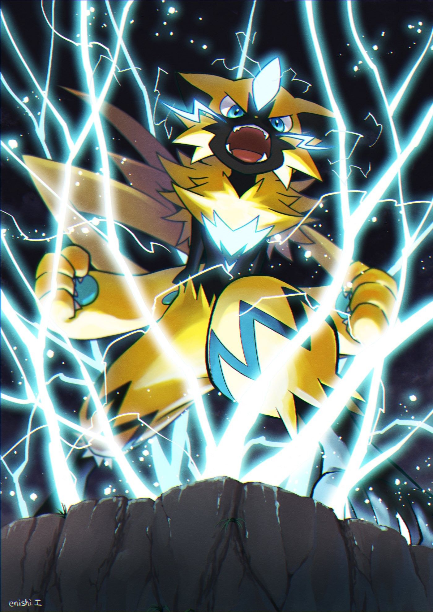 zeraora. Pokemon rayquaza, Pokemon background, Cool pokemon wallpaper