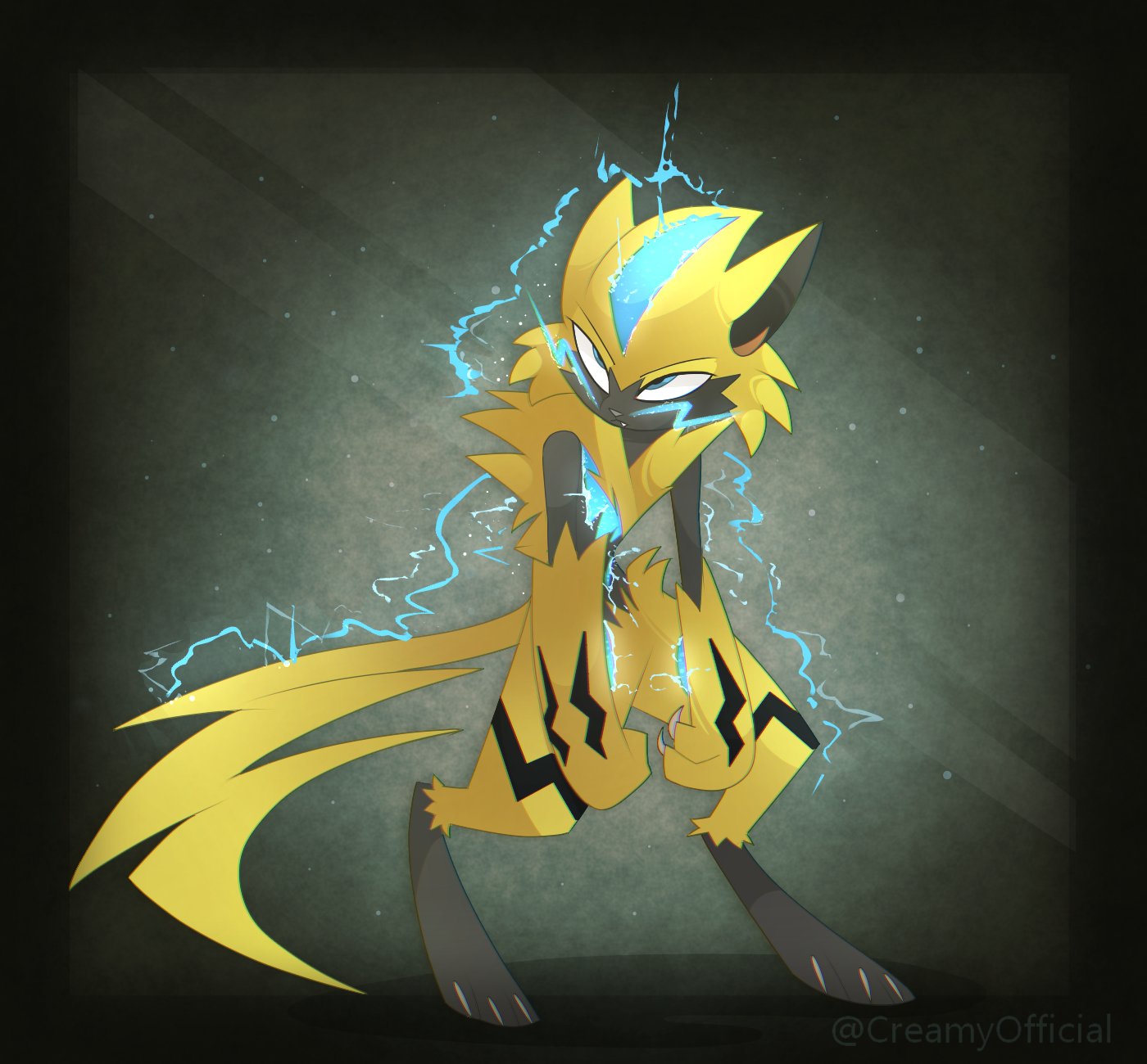 CreamyOfficial of my favorite Pokemon, Zeraora! Drawing this guy was super fun. #Pokemon #pokemonfanart