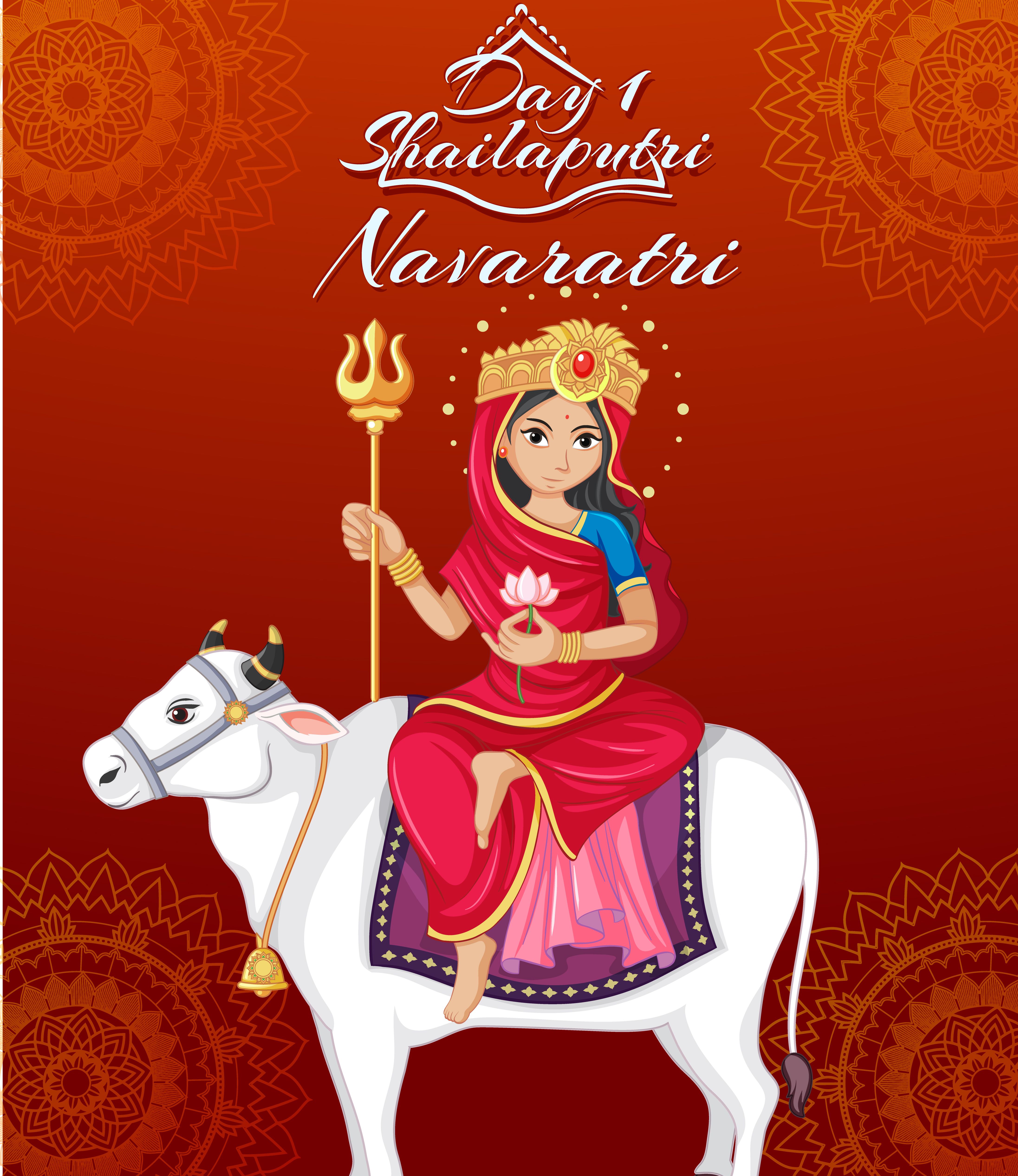 Best Shailaputri Devi ideas. durga goddess, navratri image, happy navratri