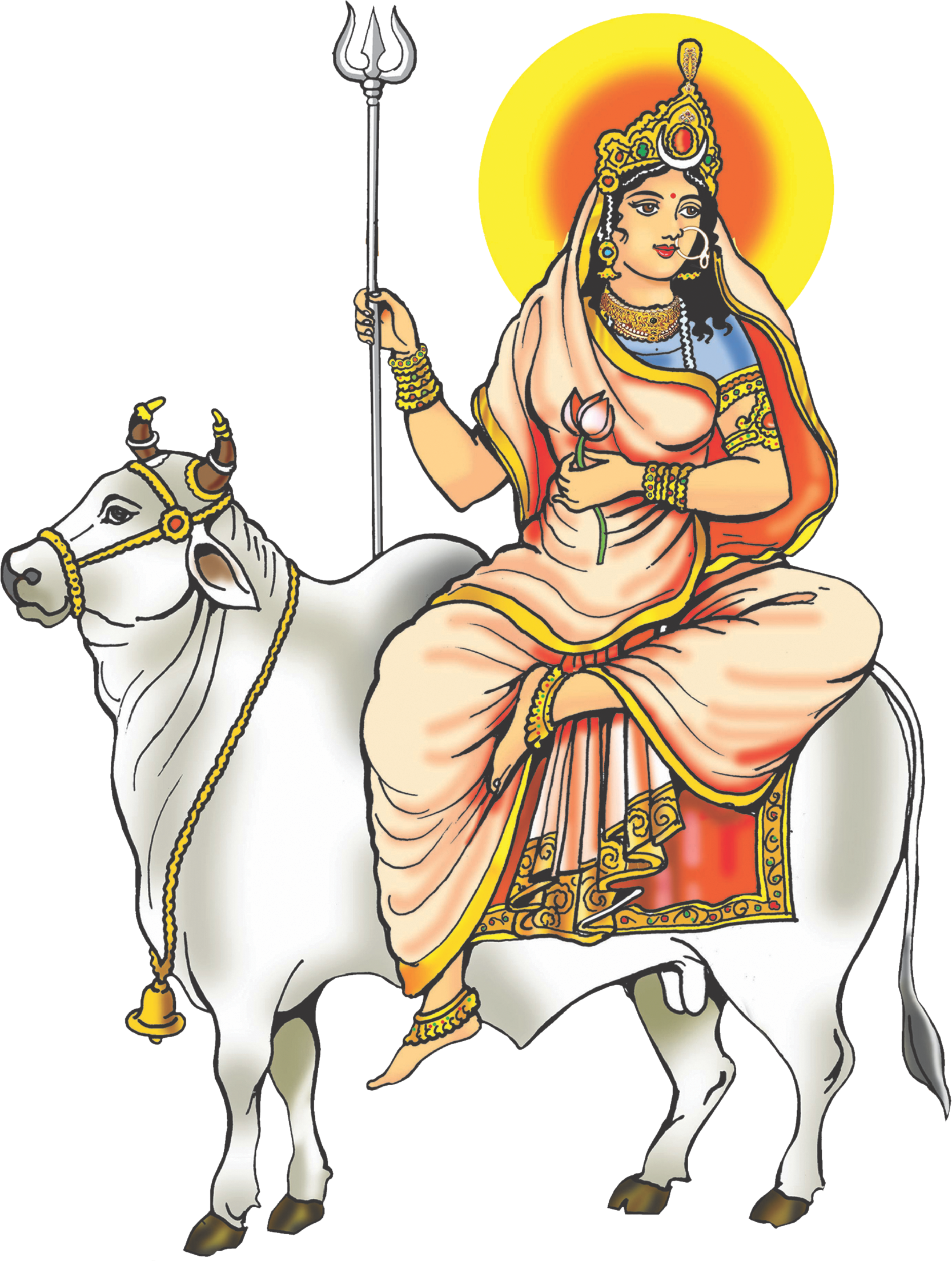Shailputri. Maa image, Bird silhouette art, Png image
