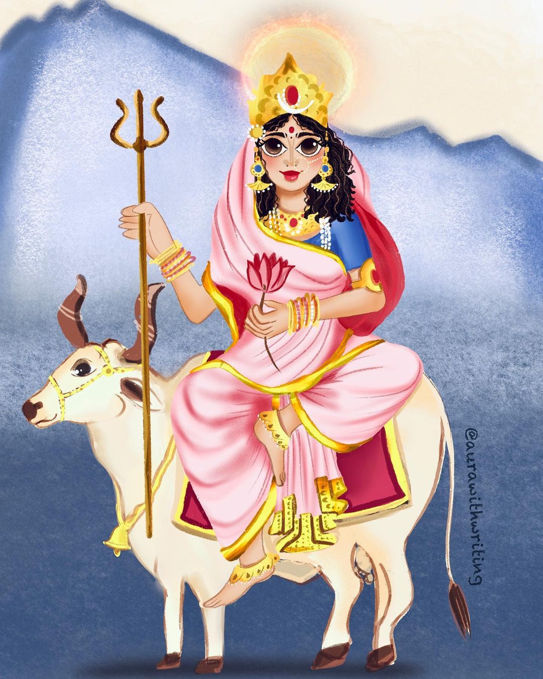 NavaDurga on Day 1- Shailaputri Goddess of strength and composure