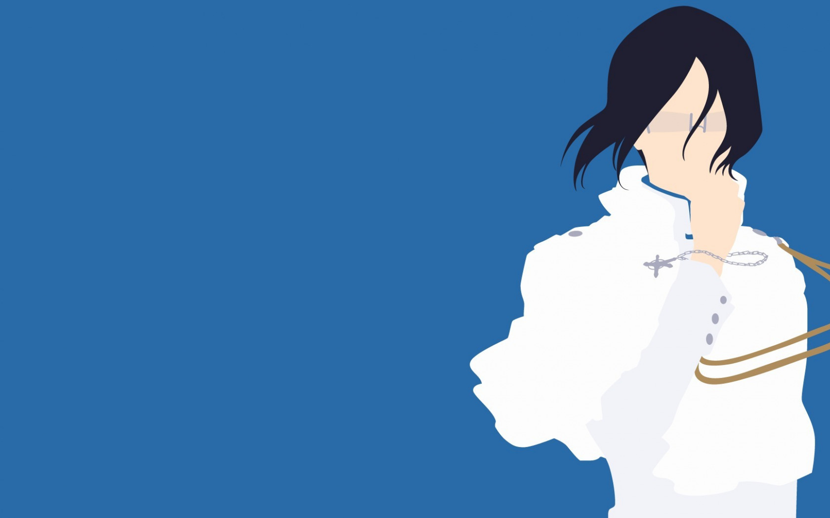 Download wallpaper game, Bleach, anime, cross, man, asian, manga, minimalism, japanese, oriental, asiatic, powerful, strong, sugoi, subarashii, quincy, section minimalism in resolution 1680x1050