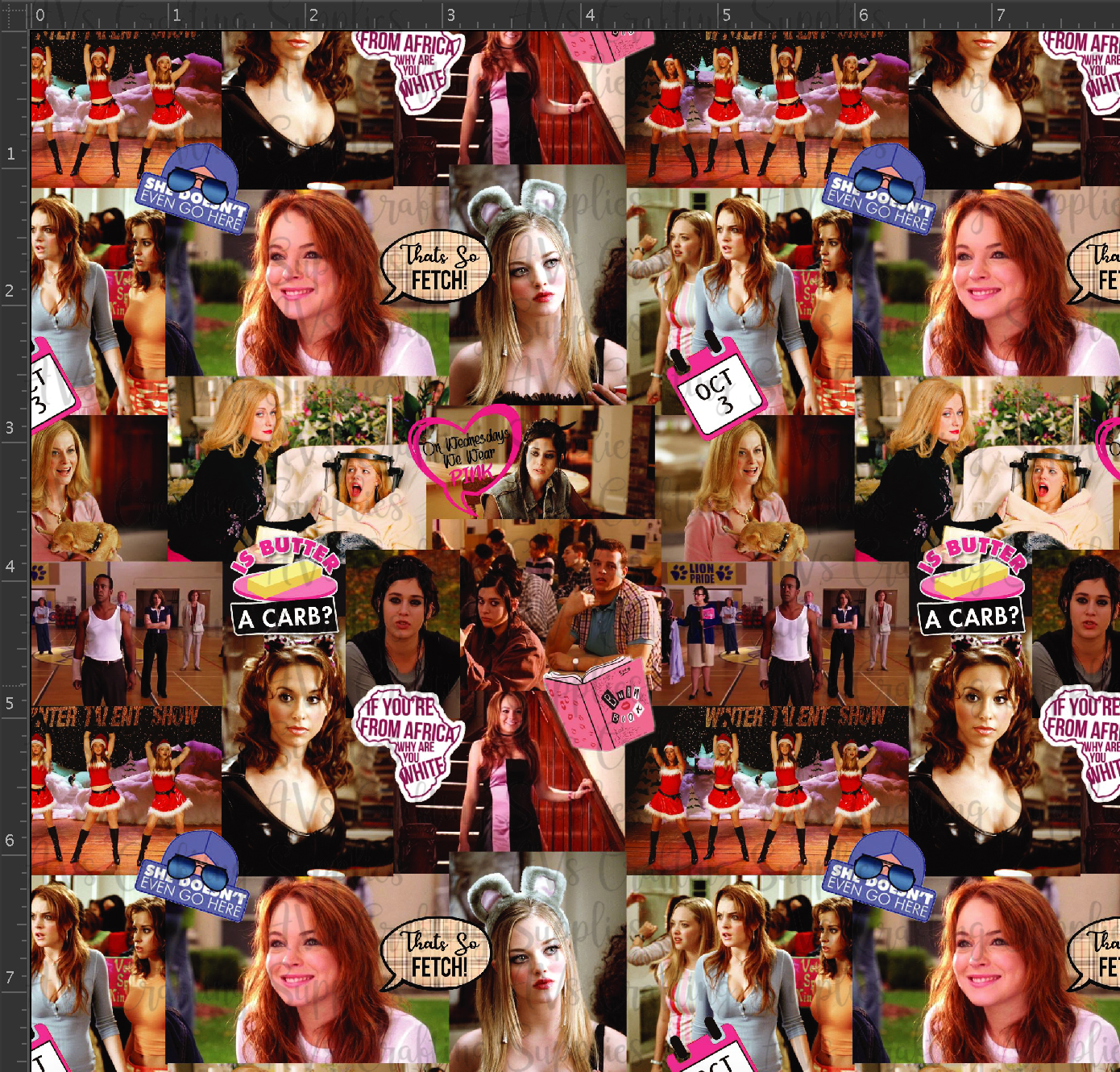 Mean Girls Stickers Collage Print Vinyl 1133