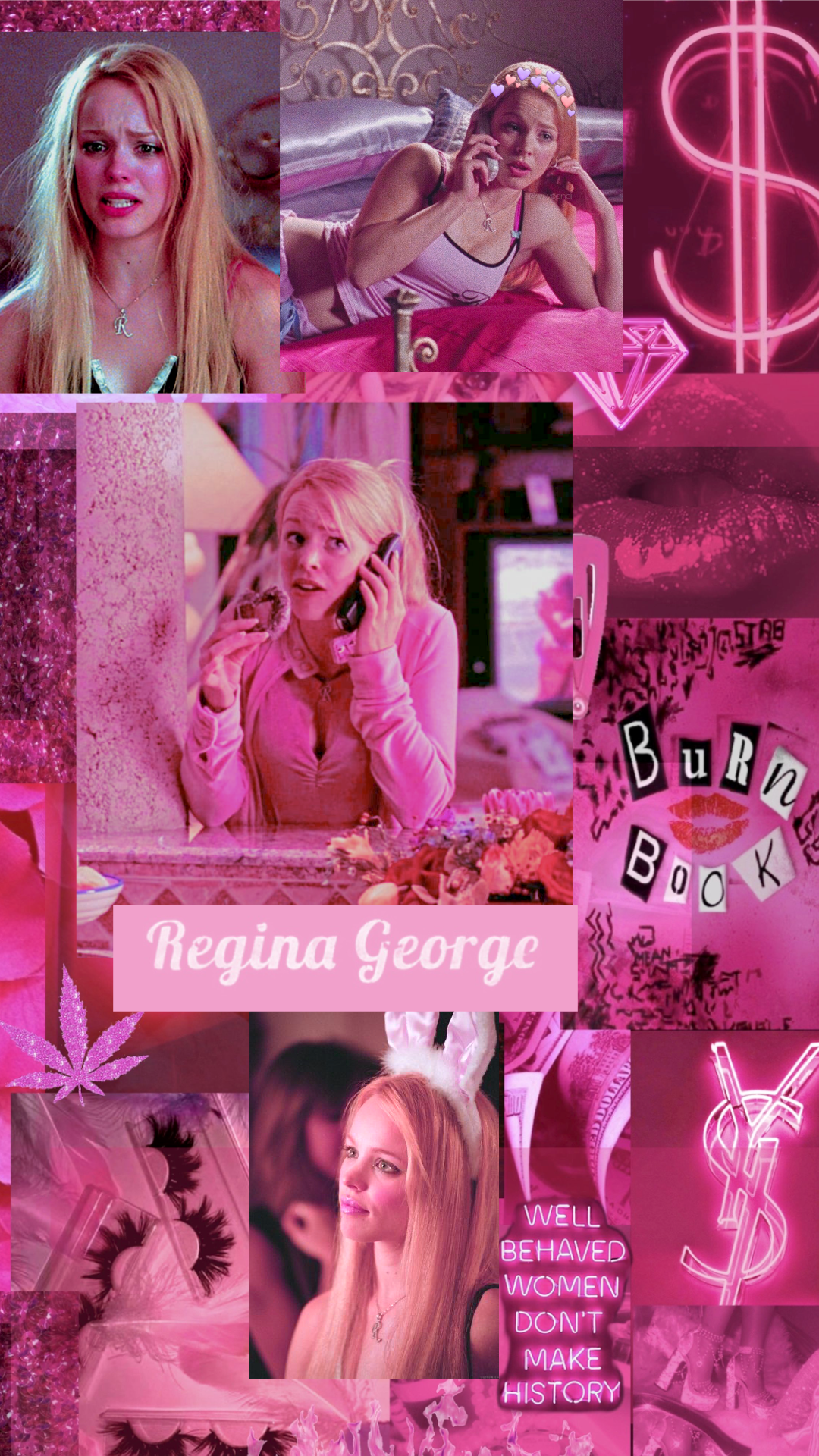 I made “The Plastics” themed phone wallpaper! Feel free to use them!
