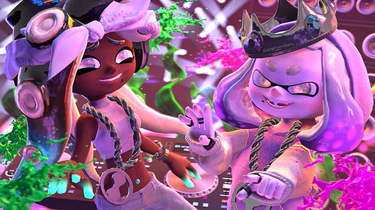 Stars Of The Octo Expansion [Promo] By Kameron Haru. Splatoon, Pearl And Marina, Splatoon 2 Art
