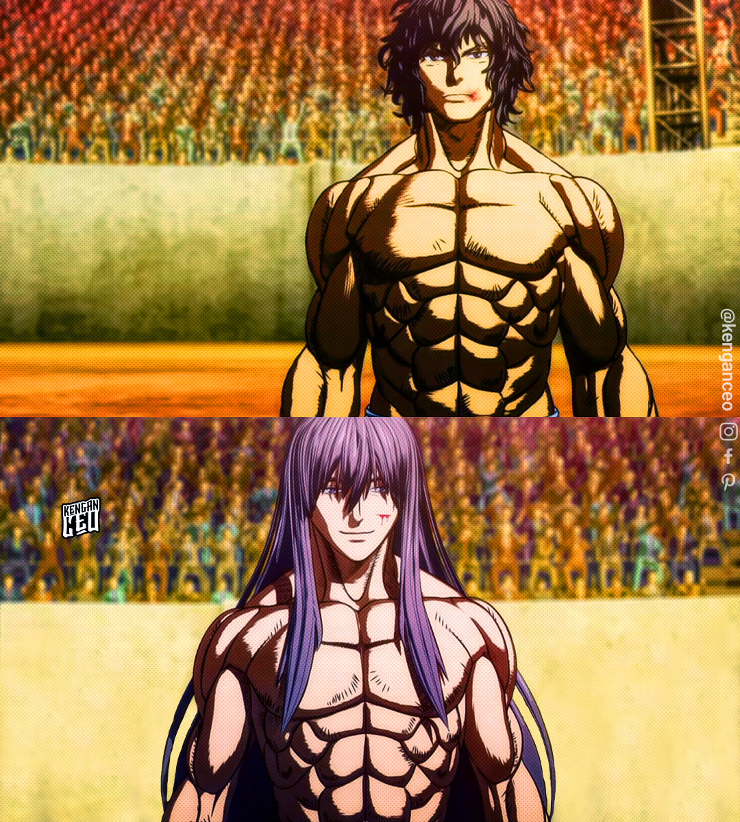 The Asura Tokita Ohma VS The Beautiful Beast Kiryu Setsuna Kengan Ashura Omega Anime Manga