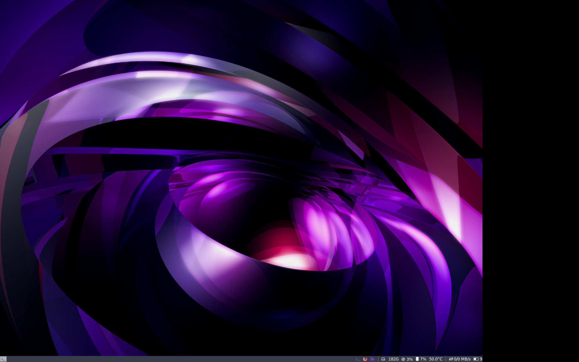 Black bar on right side of screen