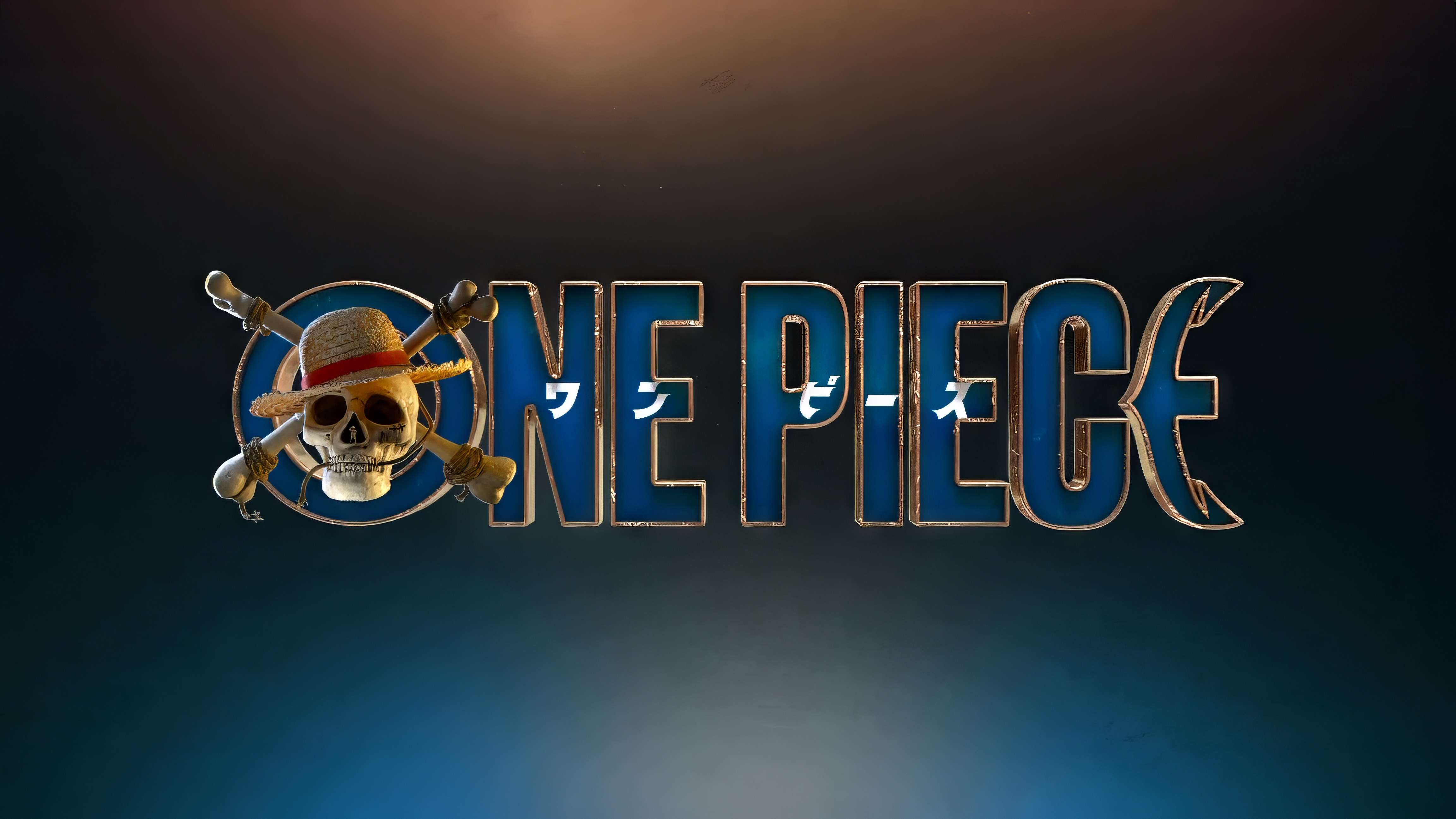 One Piece, Netflix TV Series, digital art, logo, simple background, title, minimalism, screen shotx2594 Wallpaper
