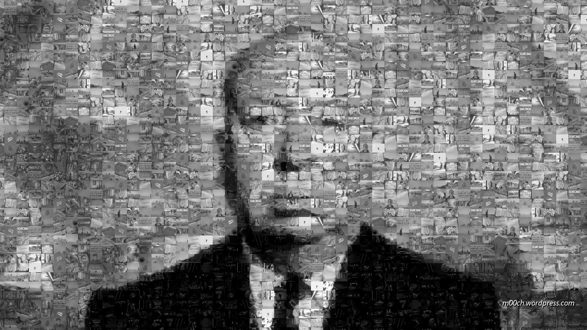 Hitchcock Mosaic HD Wallpaper. m00ch's m00vies
