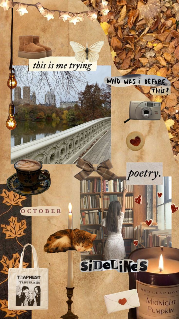 downtowngirl #coquette #aesthetic #moodboard #autumn #fall #october # halloween #ily #swiftie #cats #bo. Homescreen wallpaper, Aesthetic