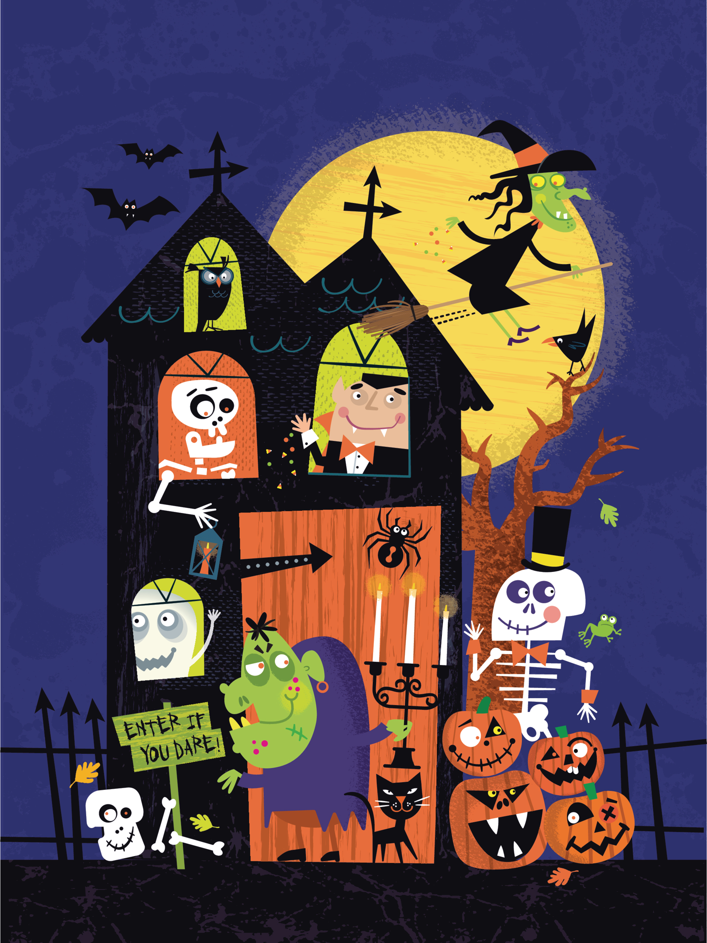 Halloween Haunted House Mural Wallpaper Your Way