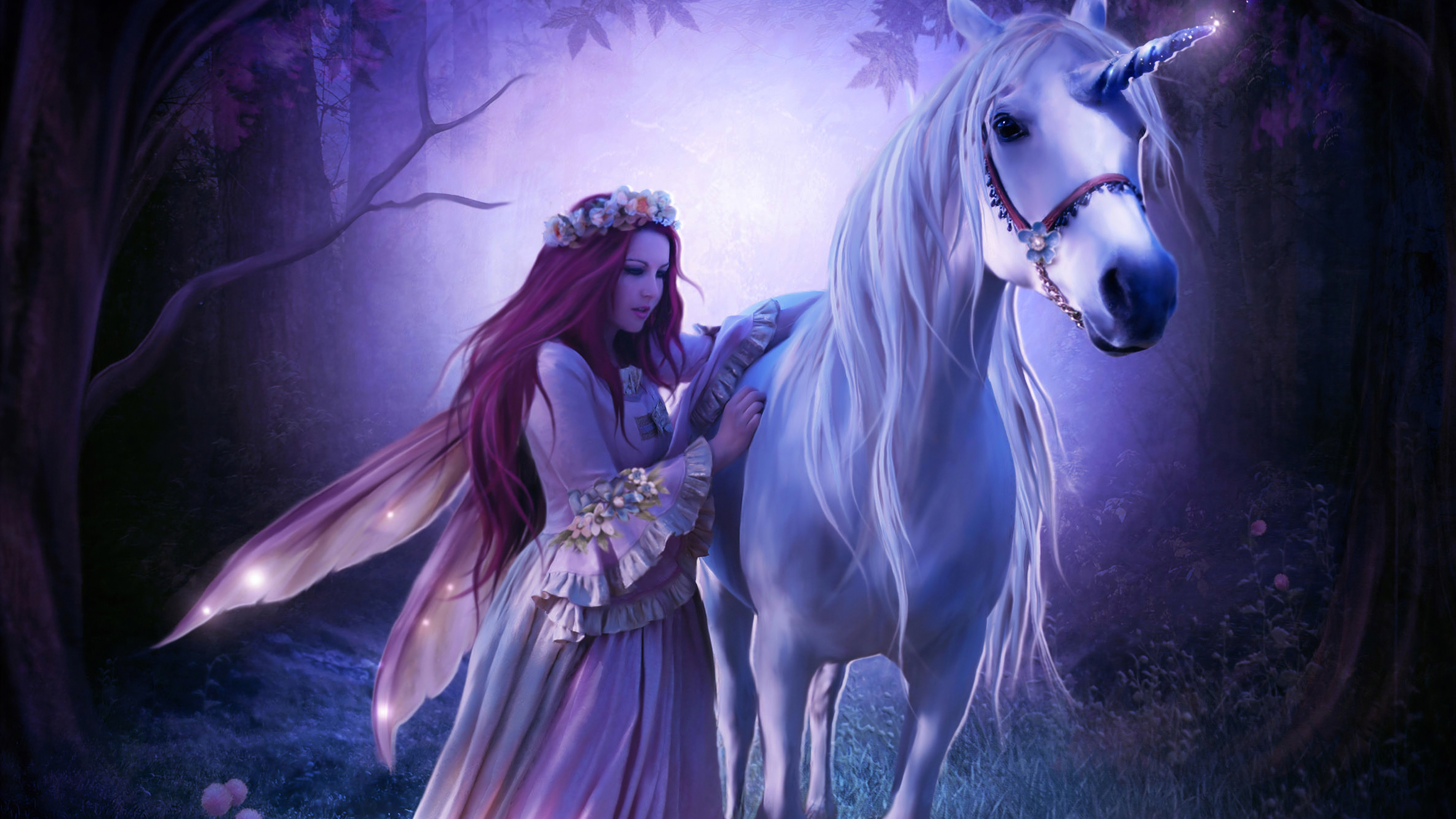 Unicorn Princess 4k HD 4k Wallpaper, Image, Background, Photo and Picture