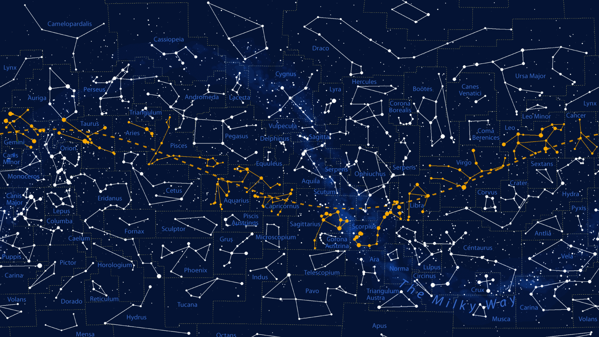 Constellation Map Wallpaper