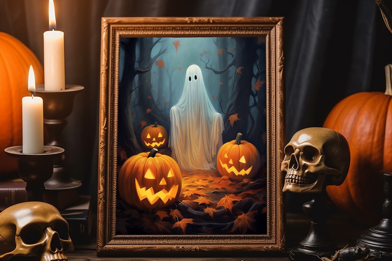 Halloween Ghost And Pumpkin Wallpapers - Wallpaper Cave