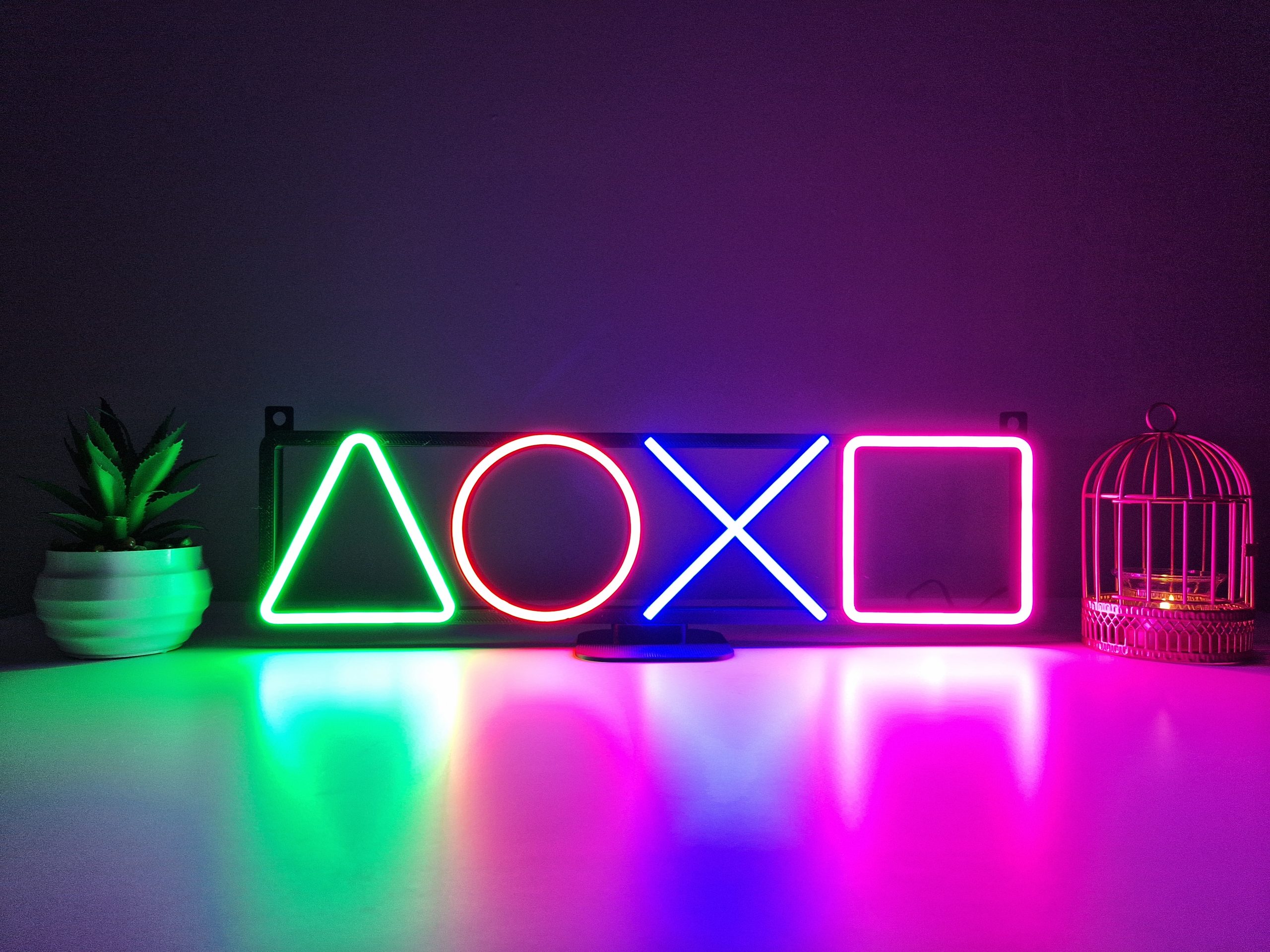 Playstation PS buttons LED Neon Sign