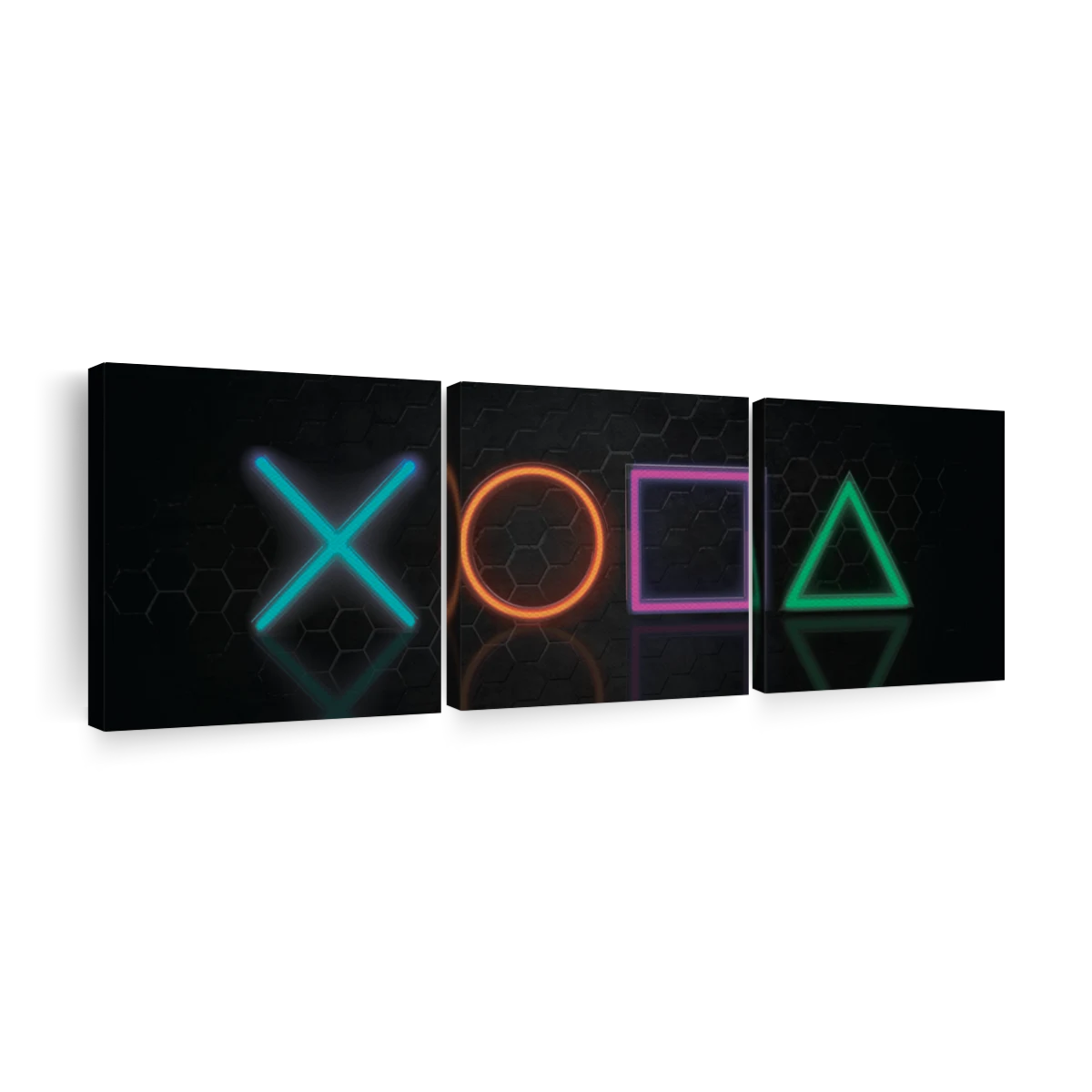 Neon PlayStation Symbols Art: Canvas Prints, Frames & Posters