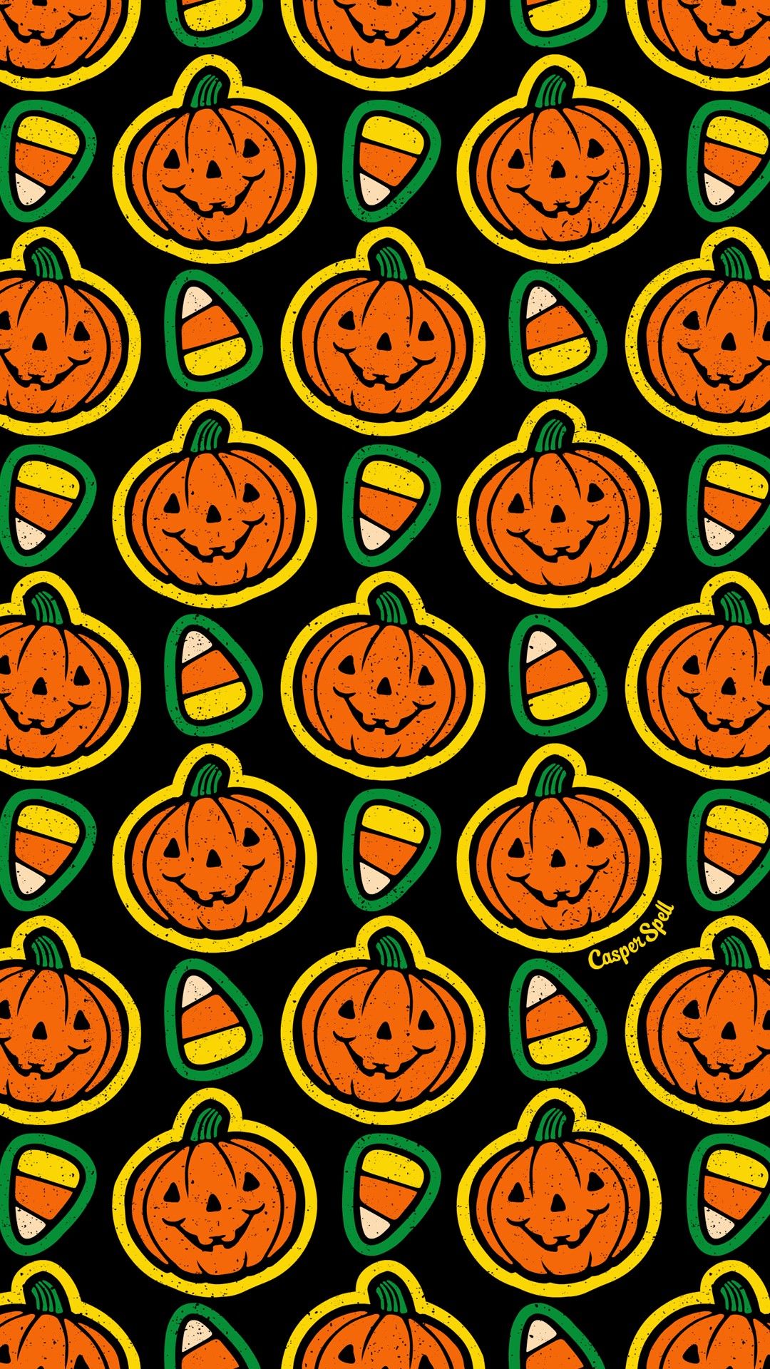 Classic Halloween Pattern by Casper Spell. Halloween wallpaper background, Halloween wallpaper, Halloween wallpaper iphone