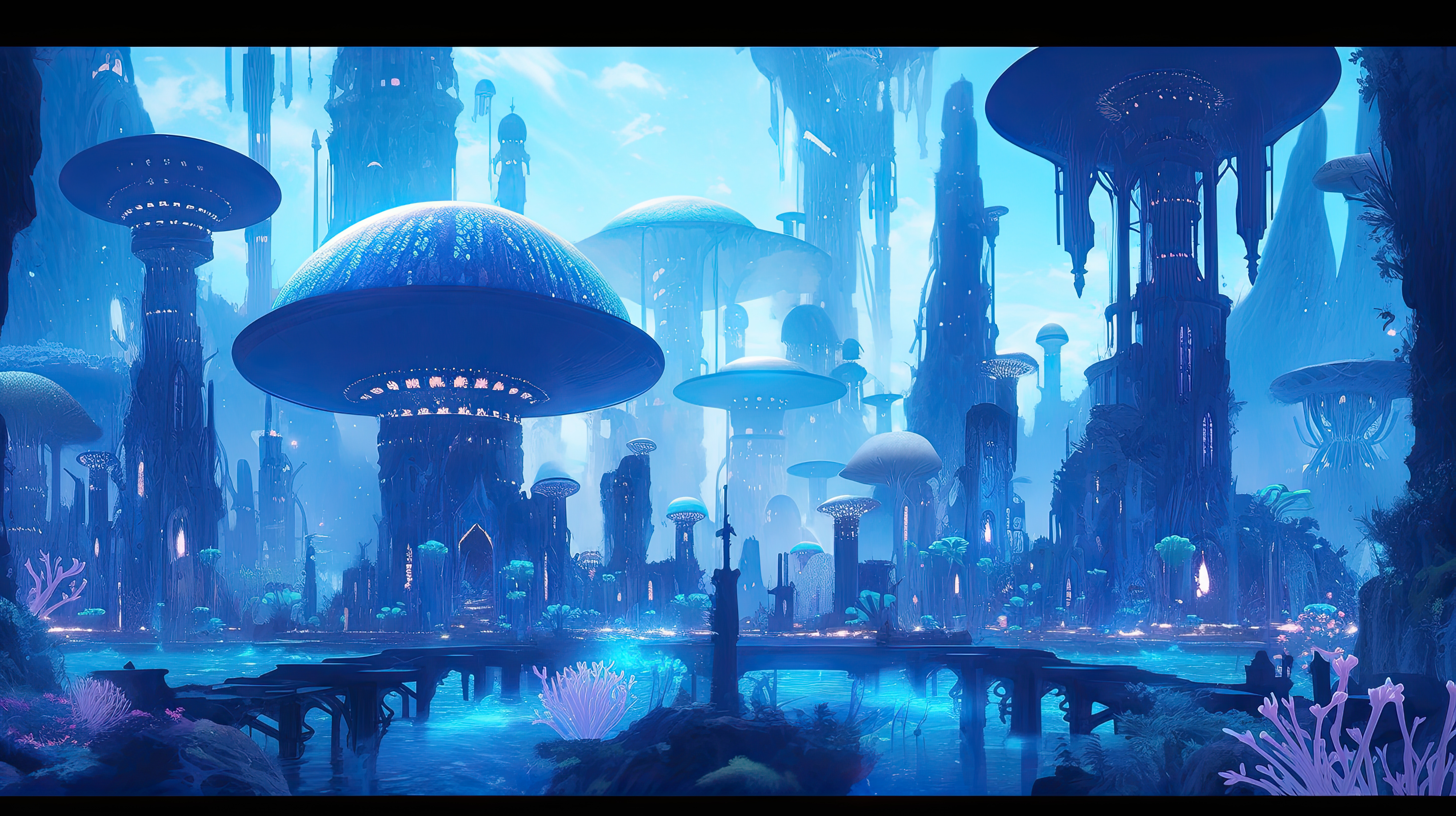 4K Fantasy City Wallpaper and Background Image