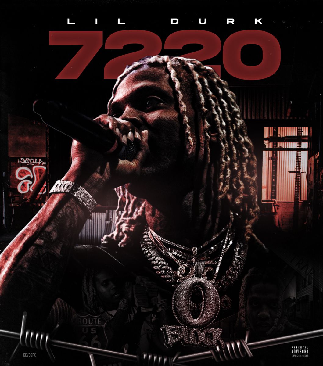 lildurk • 7220 Artwork. Album art design, Lil durk, Mixtape cover
