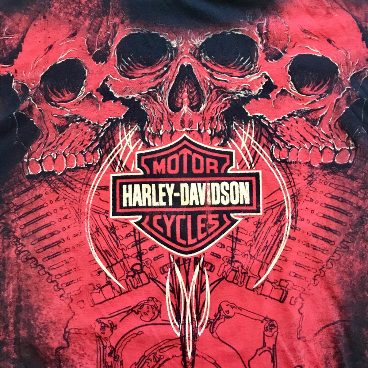 Harley Davidson Triple Skull Graphic Tee