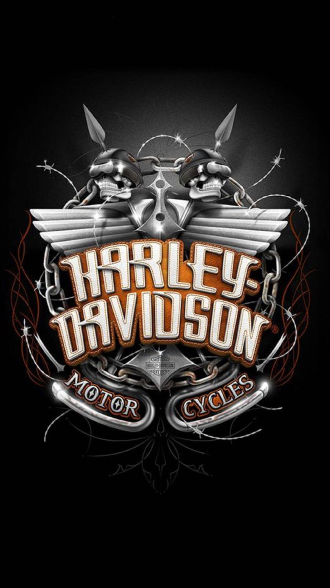 Download Skull Spike Harley Davidson Mobile Wallpaper
