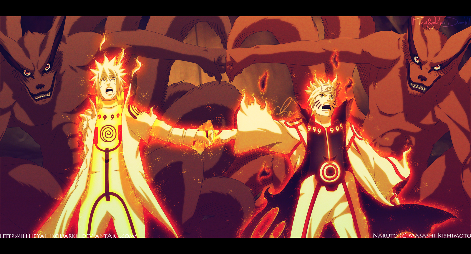 Kyuubi, Uzumaki Naruto, Naruto Shippuuden, minato namikaze (1600x862px) on Wallls.com