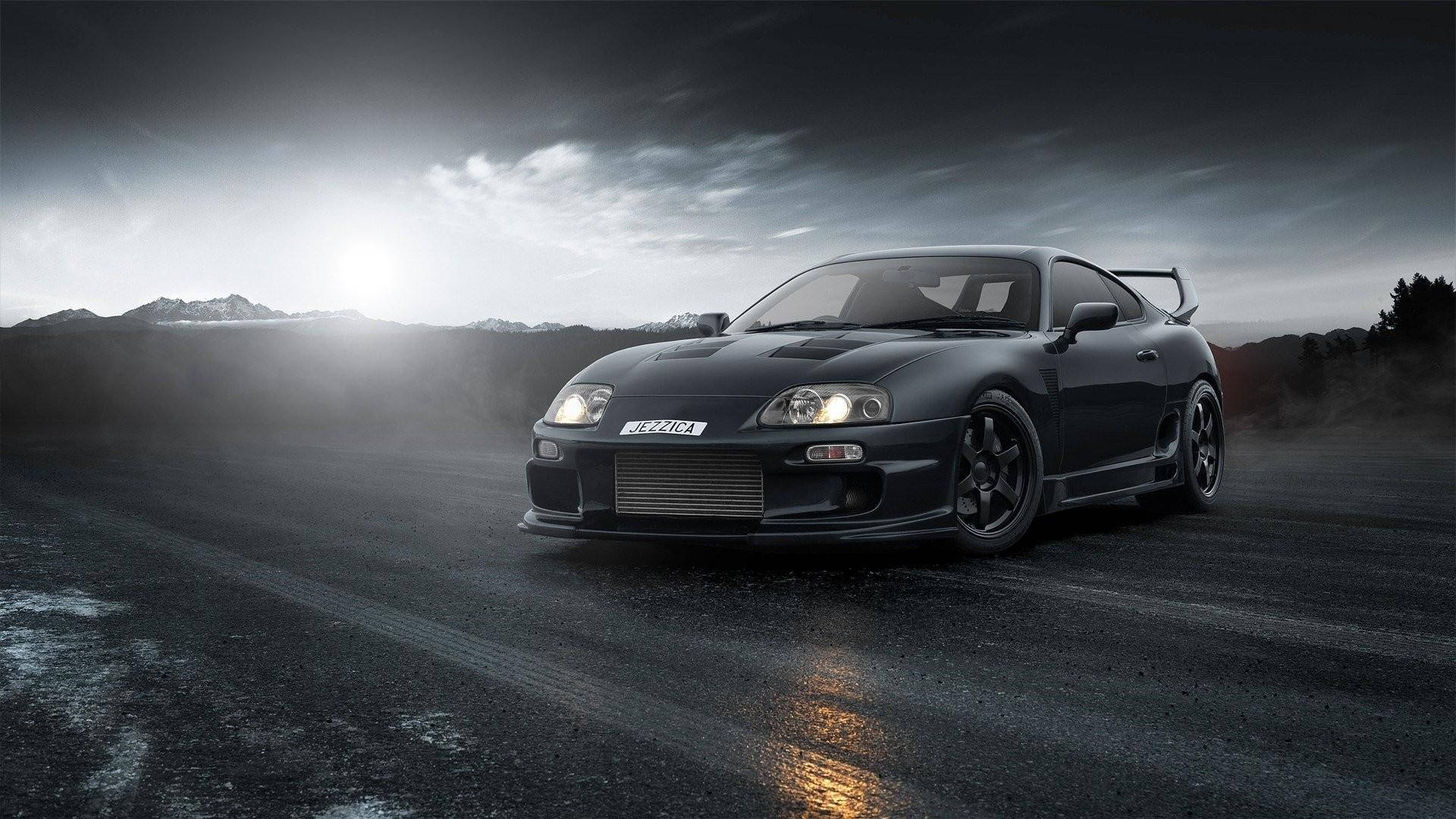 Download Monochrome 1994 Toyota Supra Mk4 Wallpaper