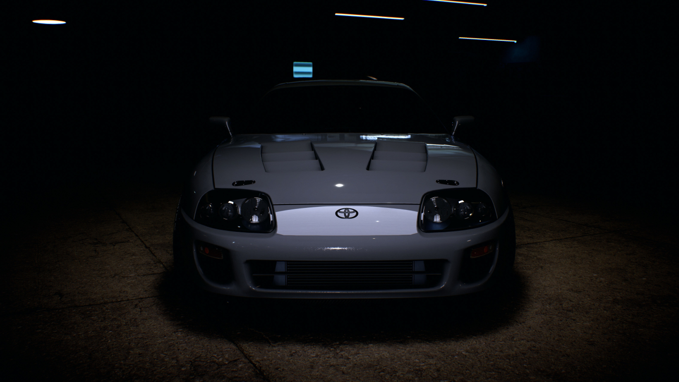 Download wallpaper 1366x768 grey, toyota supra, vidoe game, need for speed, tablet, laptop, 1366x768 HD background, 7240