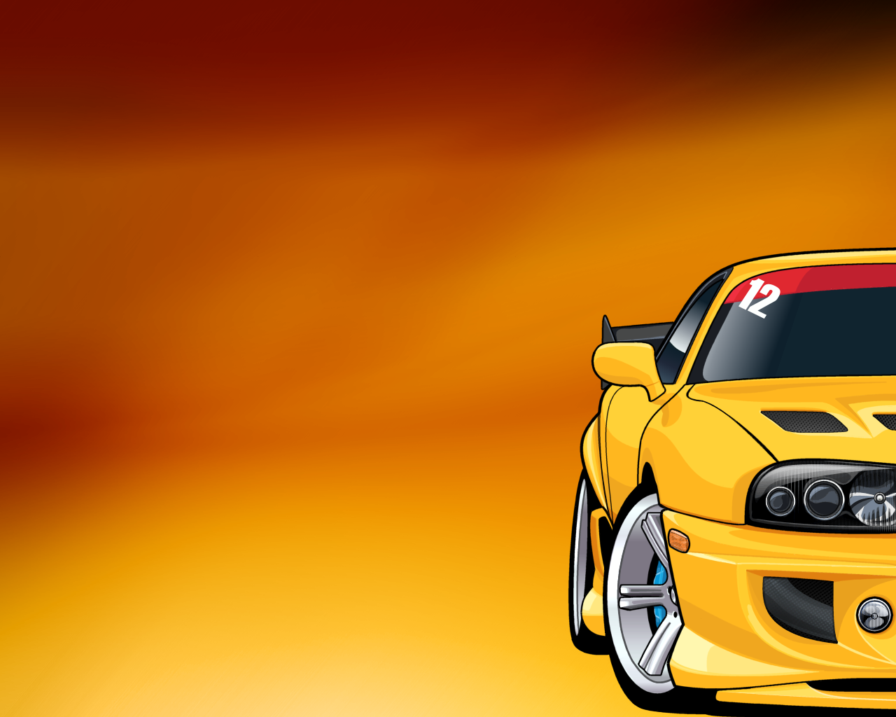 Supra MK4 by pridef «Vector cars «Digital Wallpaper «Anime wallpaper