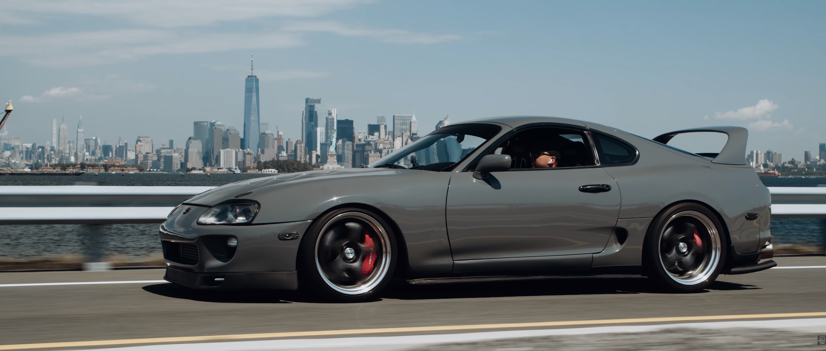 Wallpaper, Toyota Supra MK car, city 3384x1438