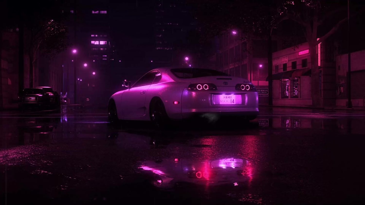 Neon Night Toyota Supra Live Wallpaper