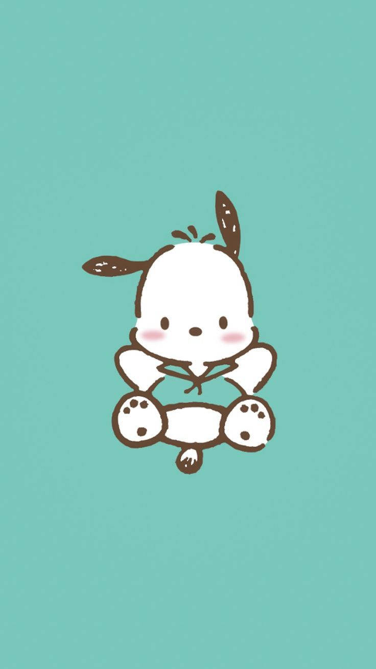 Download Pochacco In Turquoise Shirt Wallpaper