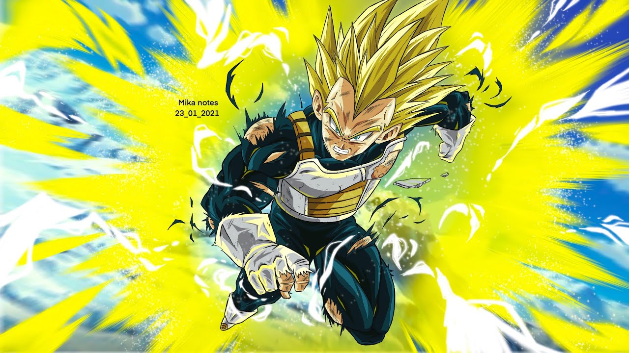 DRAWING VEGETA SUPER SAIYAN 2. DRAGON BALL Z ART
