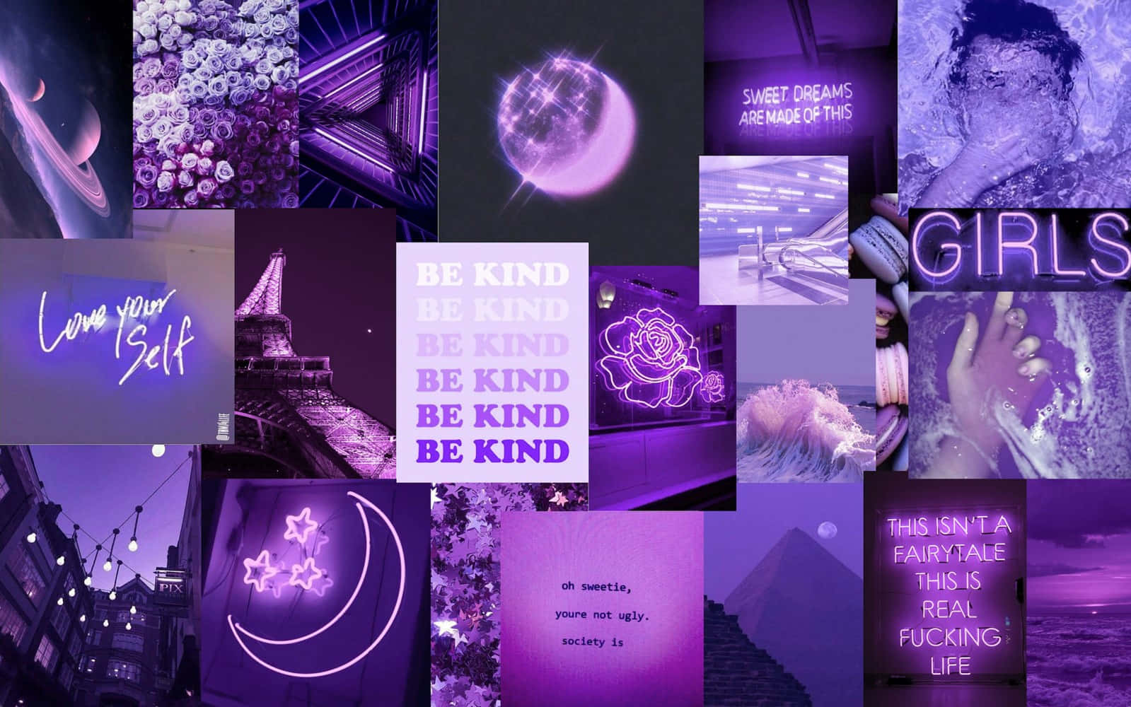 Download A Collection of Peaceful Purple Aesthetics Wallpaper