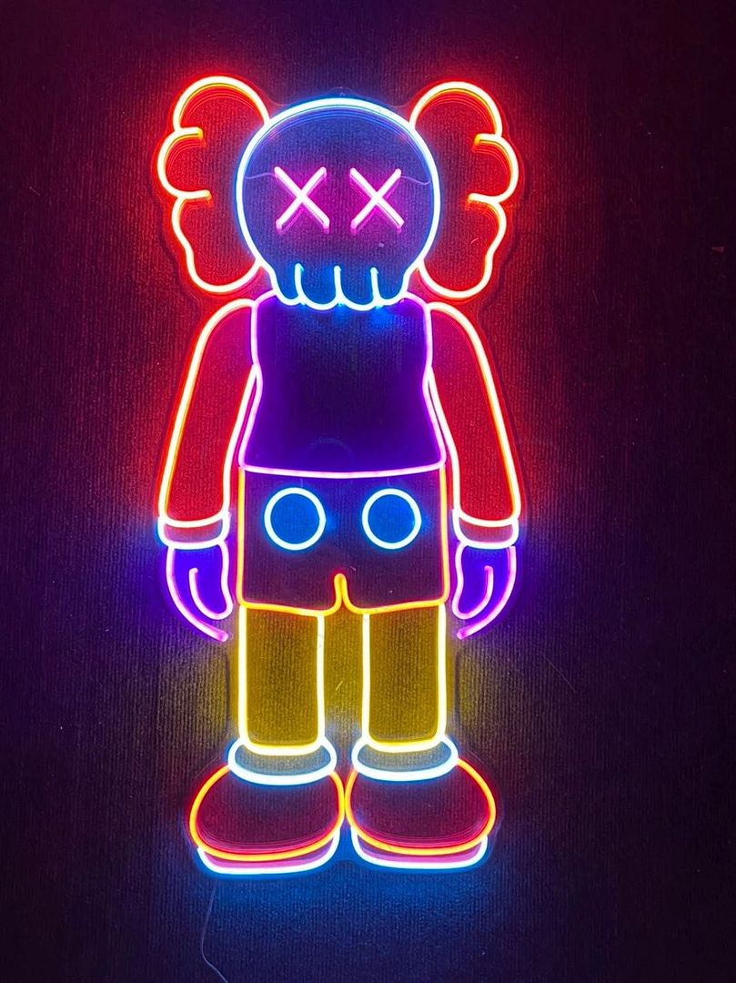Kaws Neon Sign