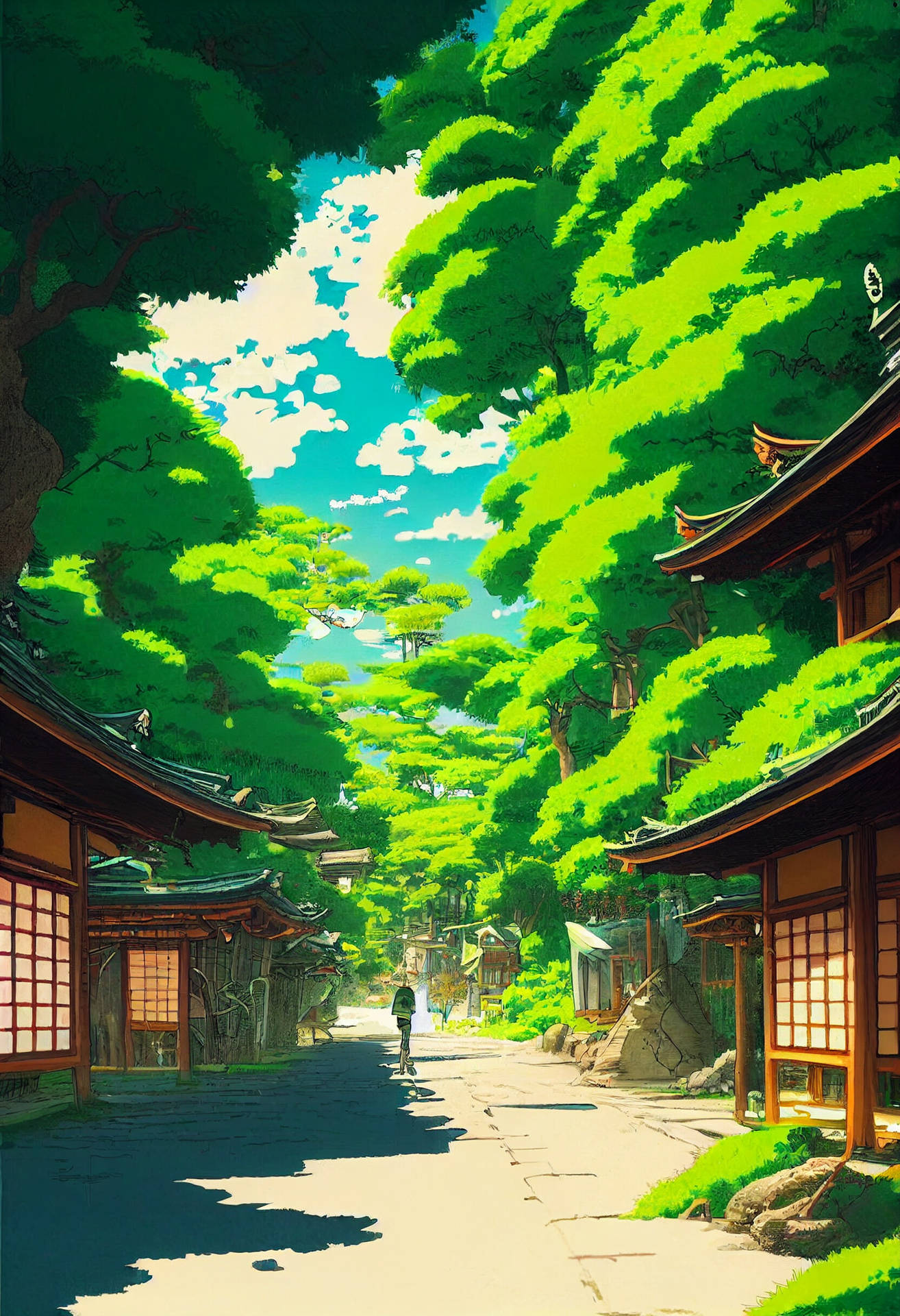 Download Enjoy the vibrant colors of 8 Bit Japan Wallpaper
