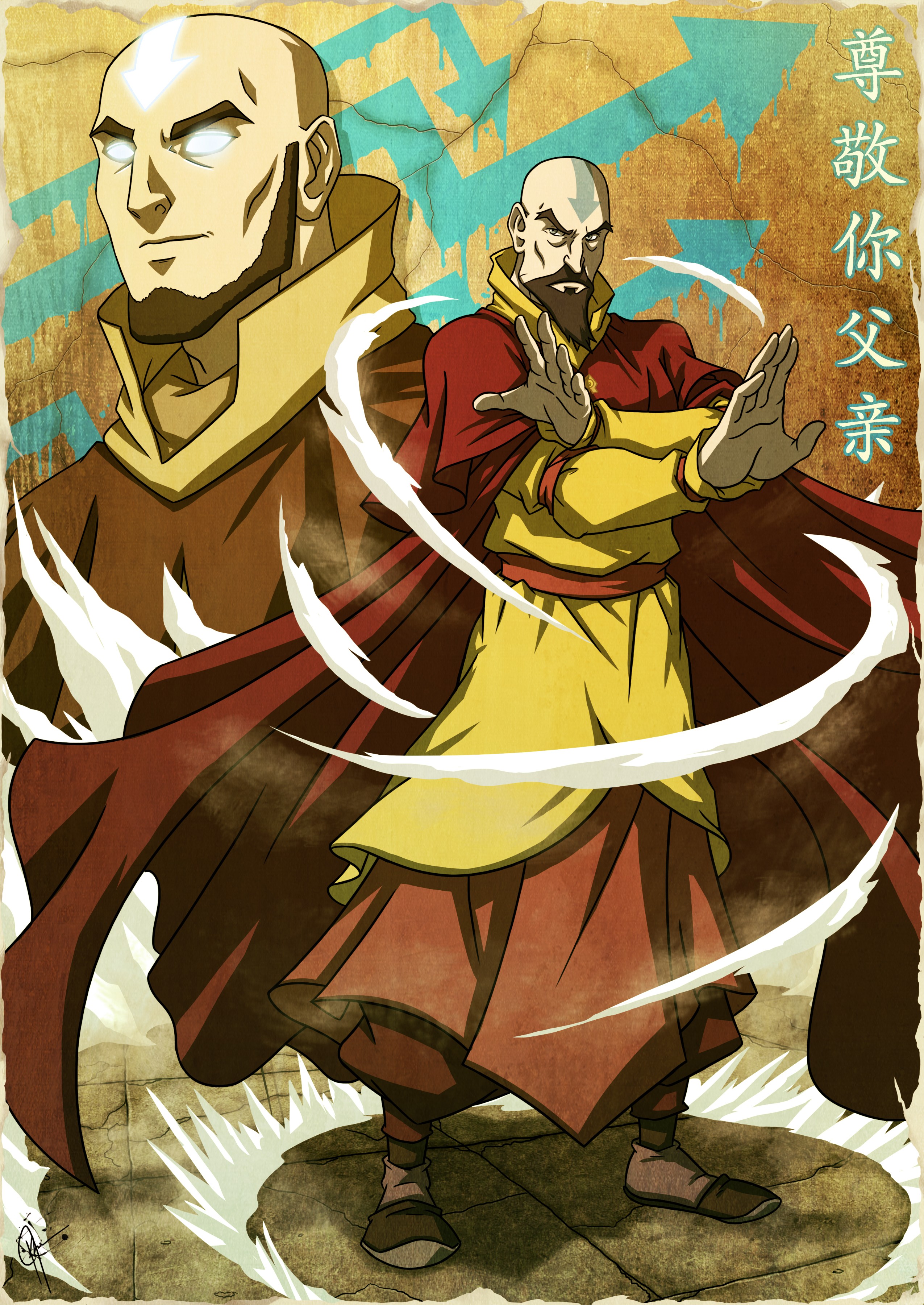 anime men, anime, Avatar: The Last Airbenderx3600 Wallpaper