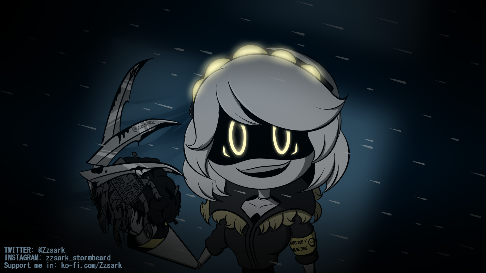 SD V, but 2D // Did a screenshot redraw of our beautiful and beloved V, tried to be loyal to the screenshot, as well as adding some of my style