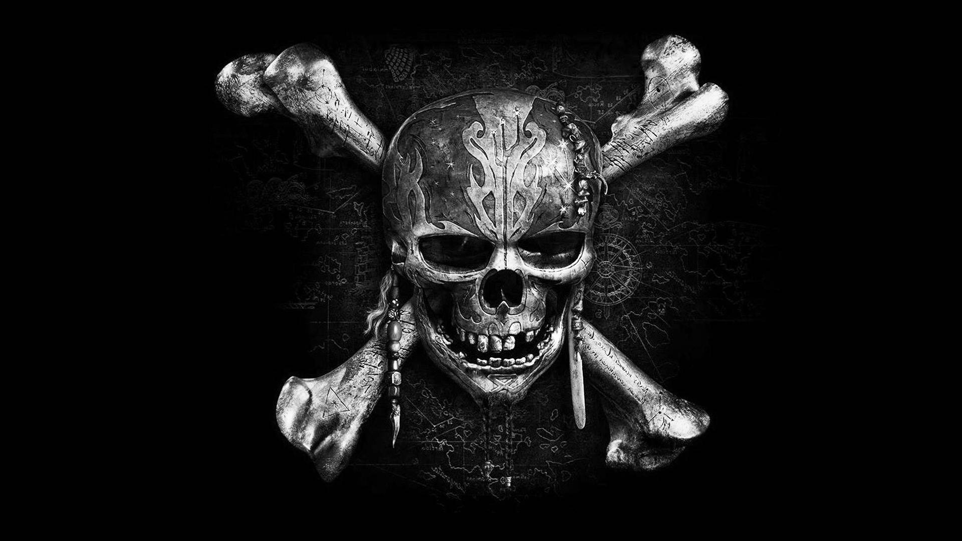 Dark Skull In Profile Wallpaper