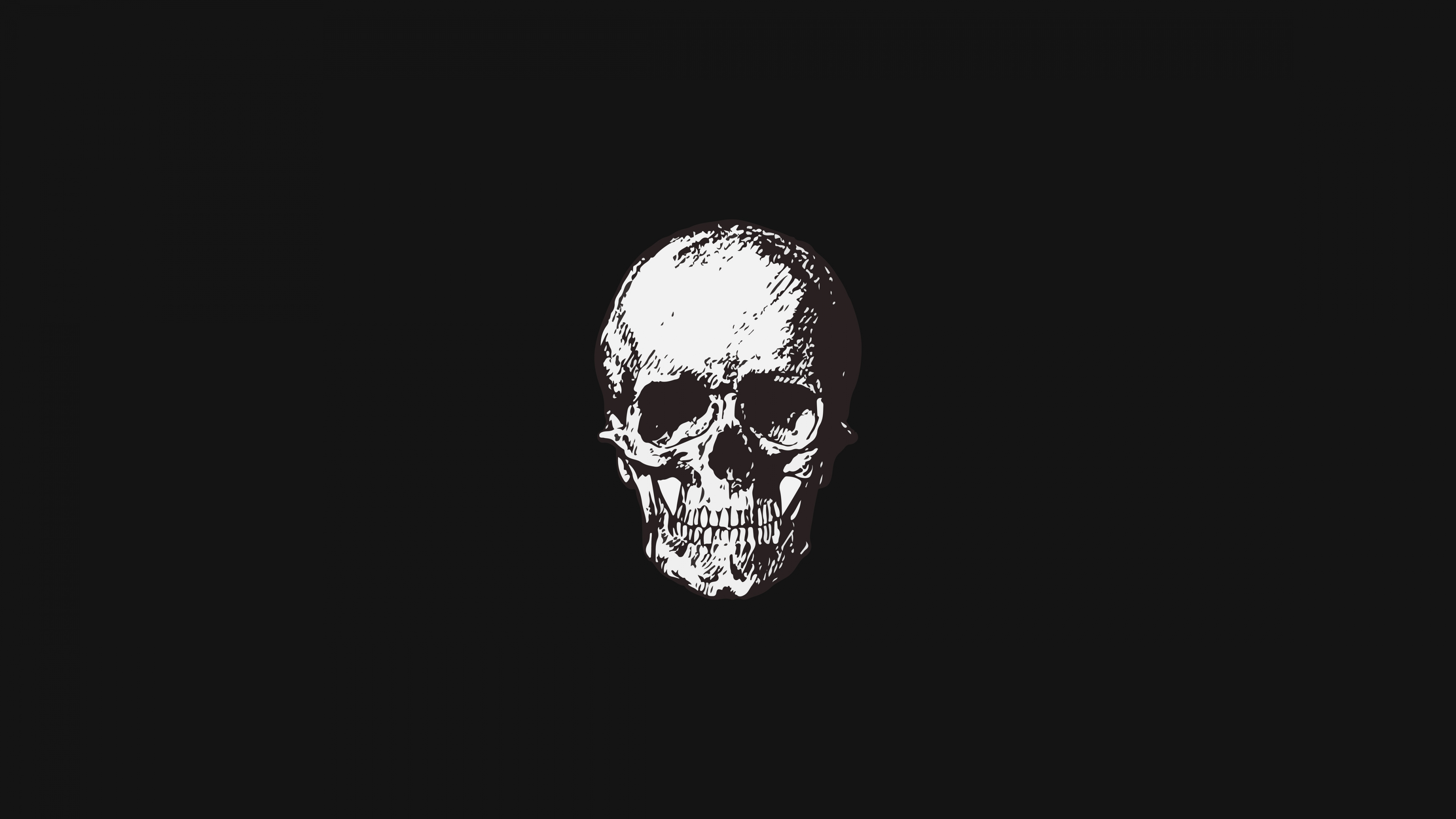Download wallpaper 3840x2160 skull, bw, minimal, art 4k wallpaper, uhd wallpaper, 16:9 widescreen 3840x2160 HD background, 23007